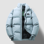 Quiksilver Jaqueta Espessada De Inverno Masculina Com Gola Alta Manga Comprida De Algodão Quente E Confortável
