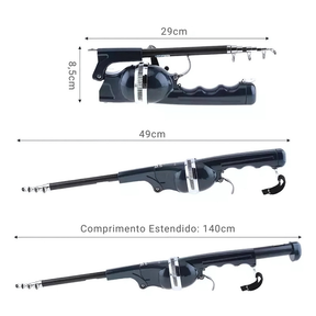 Varas de Pesca Leve Dobrável Portátil Carretel Fechado
