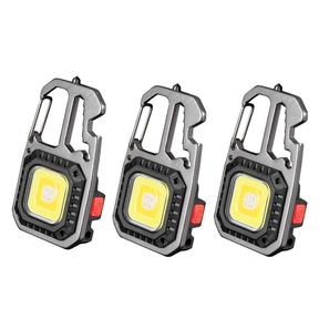 Chaveiro Lanterna Tatica Titaniun LED com Iluminação Ajustável Chave Multifuncional Blindado