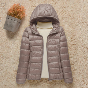 Pato Branco De Inverno Para Baixo Casaco Puffer Feminino À Prova De Vento Fino E Leve