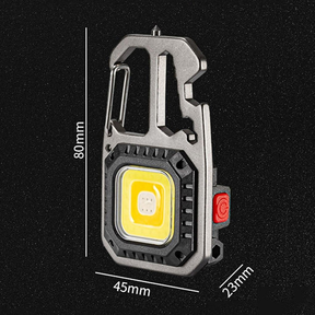 Chaveiro Lanterna Tatica Titaniun LED com Iluminação Ajustável Chave Multifuncional Blindado