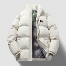 Quiksilver Jaqueta Espessada De Inverno Masculina Com Gola Alta Manga Comprida De Algodão Quente E Confortável