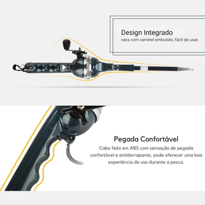 Varas de Pesca Leve Dobrável Portátil Carretel Fechado