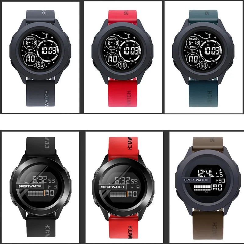 Relógio Masculino Outdoor Esportes Multi-função LED Relógio Digital