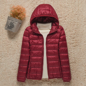Pato Branco De Inverno Para Baixo Casaco Puffer Feminino À Prova De Vento Fino E Leve