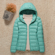 Pato Branco De Inverno Para Baixo Casaco Puffer Feminino À Prova De Vento Fino E Leve