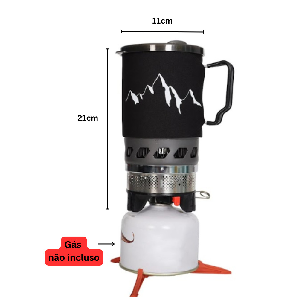 Fogareiro com Panela Jet Cook Trekking Alpinismo Camping