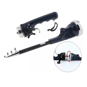 Varas de Pesca Leve Dobrável Portátil Carretel Fechado