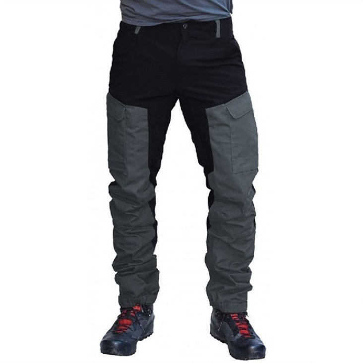 Calça cargo masculina plus size casual com vários bolsos