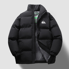 Quiksilver Jaqueta Espessada De Inverno Masculina Com Gola Alta Manga Comprida De Algodão Quente E Confortável