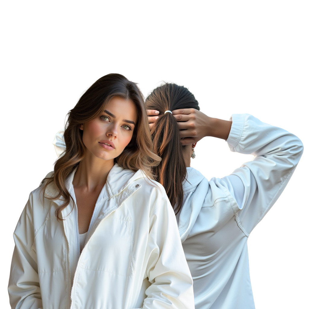 Jaqueta Agasalho corta vento feminino branco de frio forrado com punho touca capuz