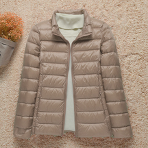 Pato Branco De Inverno Para Baixo Casaco Puffer Feminino À Prova De Vento Fino E Leve
