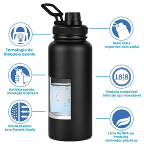 1200 ml 32 Oz 40 Oz Garrafa Térmica liso espacial Quente & Frio Com Isolamento Térmico