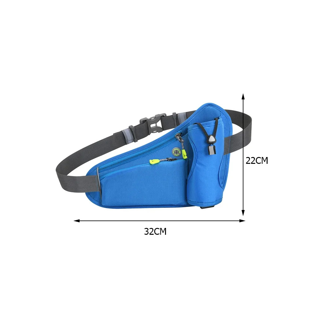 Pochete Esportiva - Cinto de corrida C/ suporte de garrafa de água, telefone, bolsa de cintura ajustável à prova d'água