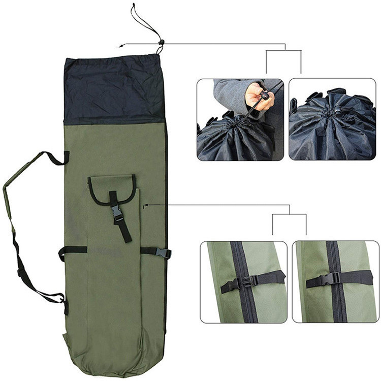 Bolsa cilíndrica para pesca ao ar livre bolsa para vara de pesca bolsa para vara de mar, bolsa para equipamento de pesca