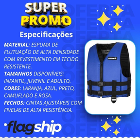 Colete Salva Vidas Wave Jogá Infantil Adulto Flutuação Cor