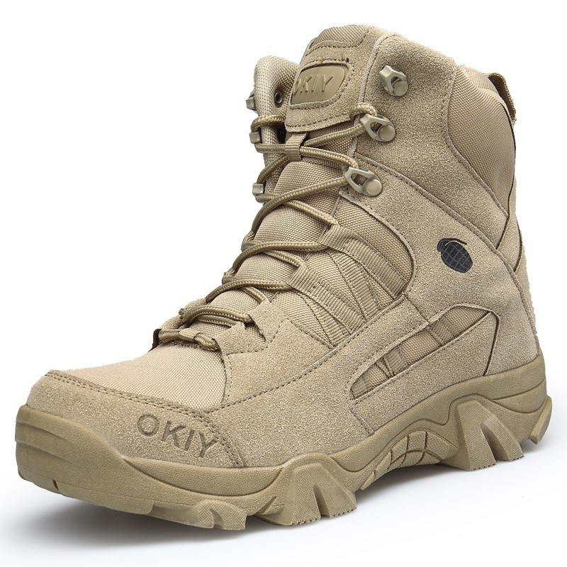 Outdoor/Caça Botas de couro 2024 homens novos sapatos de montanhismo Top alta
