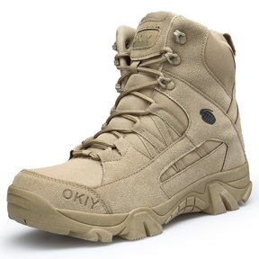 Outdoor/Caça Botas de couro 2024 homens novos sapatos de montanhismo Top alta