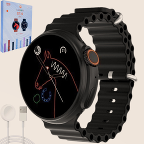 Smartwatch GT 10 48mm Bluetooth Chamadas e Controle de Música Tela 1.52” Acompanha 8 Pulseiras JZ