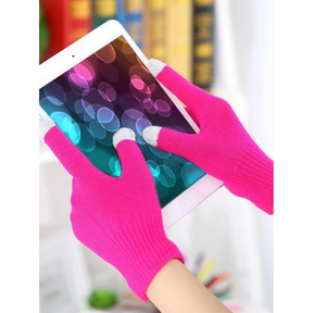 Luvas De Malha Suave Inverno Quente touch Screen Luvas De Dedos Completos Para Mulheres Meninas