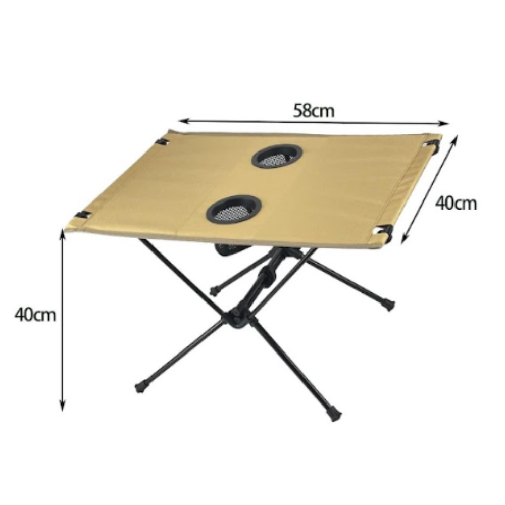 Mesa Dobrável Portátil com Porta-copos Acampamento Trilha