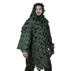 Poncho De Camuflagem Com Capuz Ghillie Tático Airsoft Safo Militaria