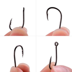 Kit Pesca 600 Anzóis Chinu nos Tamanhos 3 ao 12 com Estojo de Armazenamento
