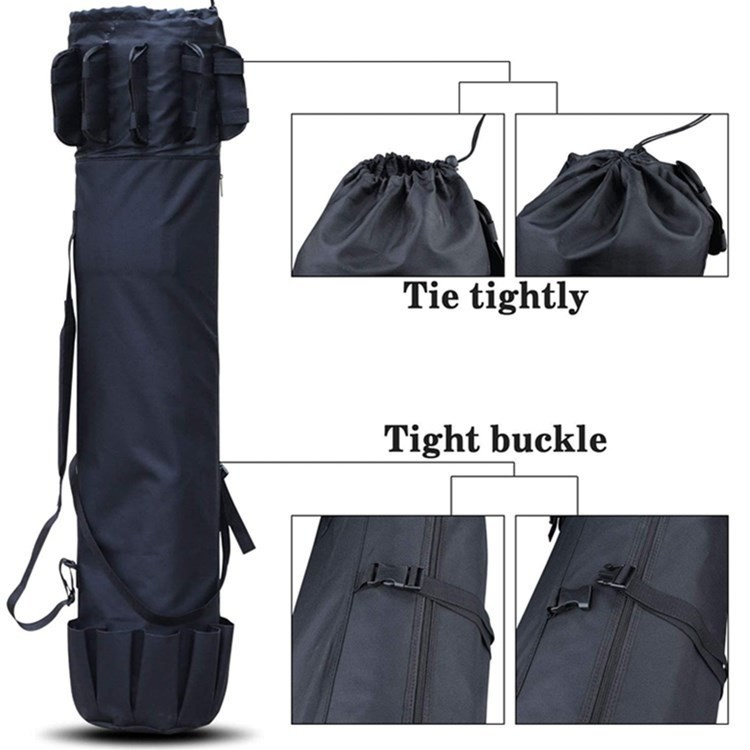 Bolsa cilíndrica para pesca ao ar livre bolsa para vara de pesca bolsa para vara de mar, bolsa para equipamento de pesca