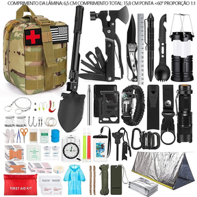 Kit de sobrevivência e kit de primeiros socorros, 42 peças de equipamentos de sobrevivência com bolsa Molle Para homens