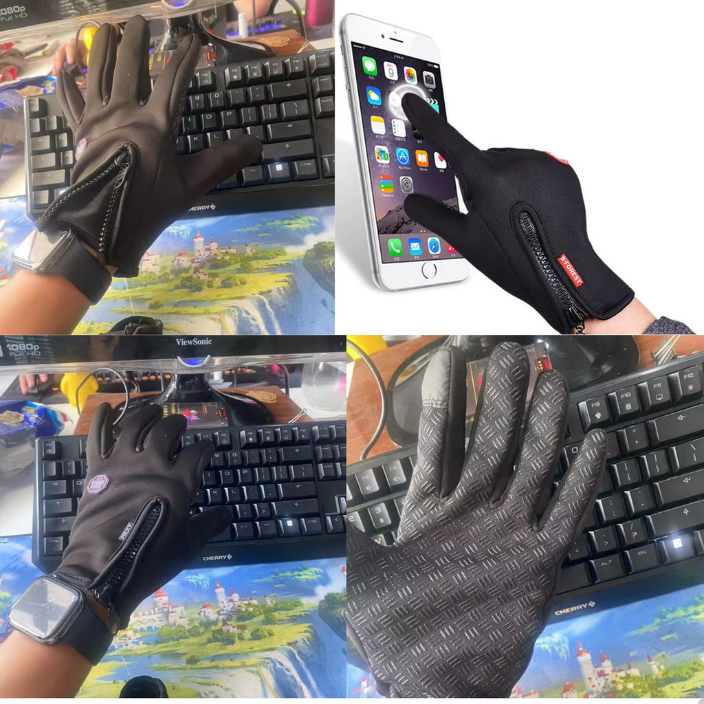 Luva Térmica resistente a água Unissex para Moto e Bike com Touch