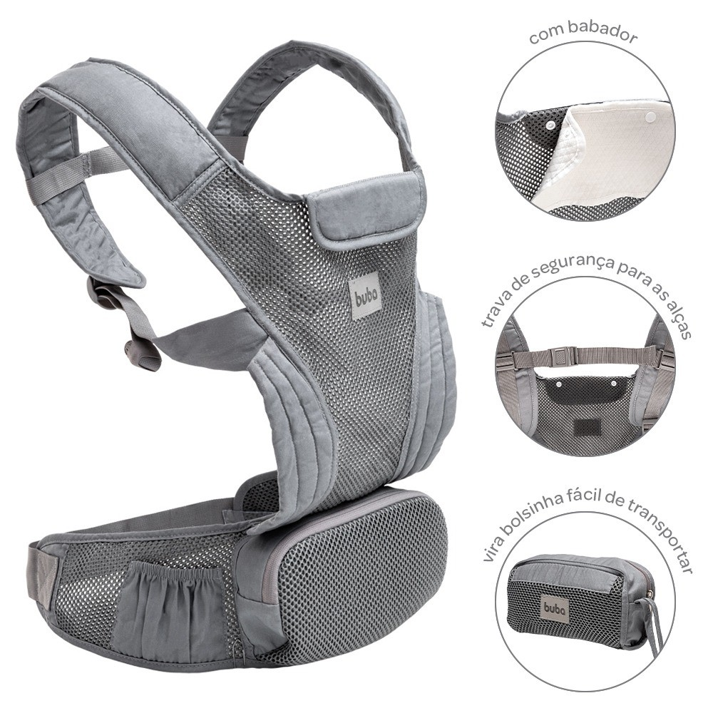 Canguru Bolsa Mochila Para Bebê 3 Posições Até 15Kg