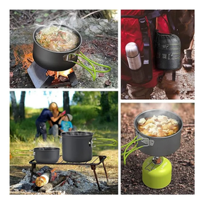 Kit Panelas Camping, Incluindo Talheres De Aço Inox 304