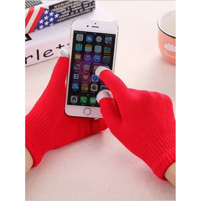 Luvas De Malha Suave Inverno Quente touch Screen Luvas De Dedos Completos Para Mulheres Meninas