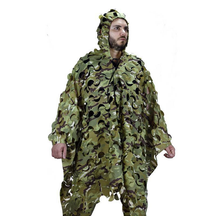 Poncho De Camuflagem Com Capuz Ghillie Tático Airsoft Safo Militaria