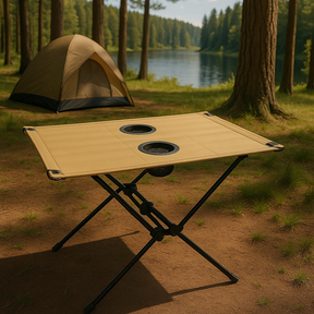 Mesa Dobrável Portátil com Porta-copos Acampamento Trilha