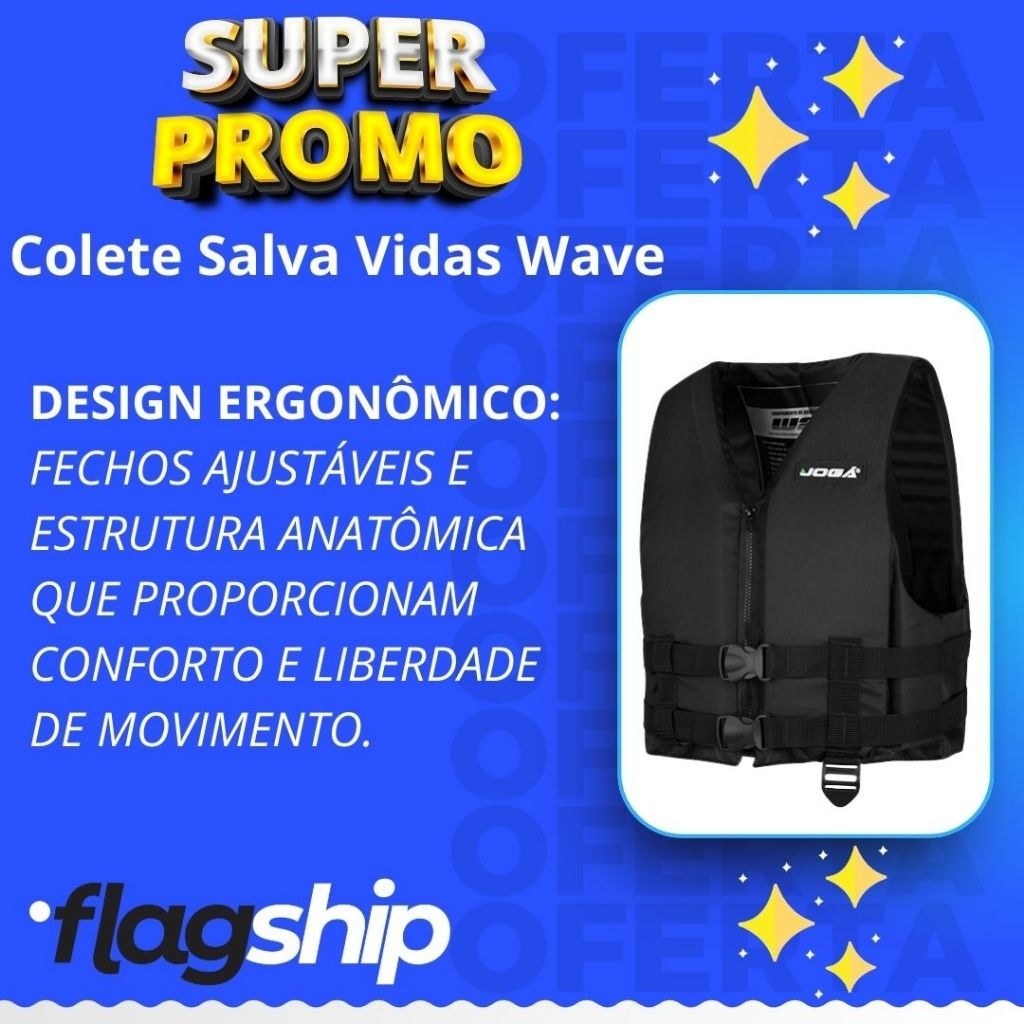Colete Salva Vidas Wave Jogá Infantil Adulto Flutuação Cor