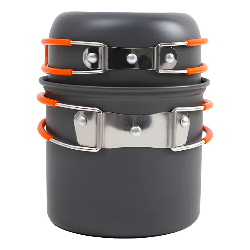 Conjunto De 2 Panelas Portátil Acampamento Piquenique