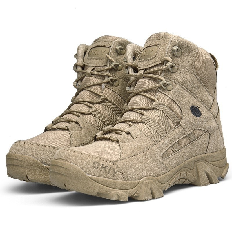 Outdoor/Caça Botas de couro 2024 homens novos sapatos de montanhismo Top alta