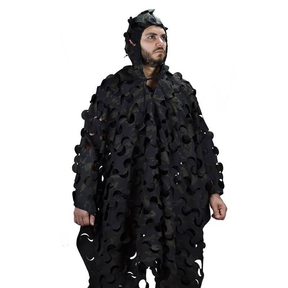 Poncho De Camuflagem Com Capuz Ghillie Tático Airsoft Safo Militaria