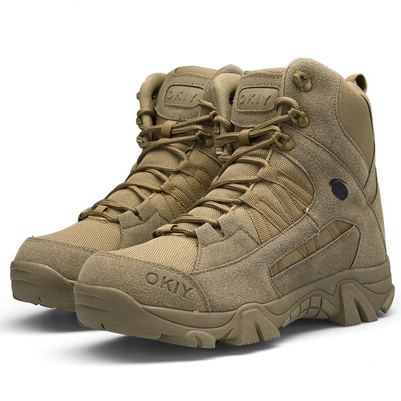 Outdoor/Caça Botas de couro 2024 homens novos sapatos de montanhismo Top alta