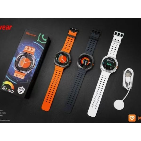 Relógio Smartwatch SU01 47mm GPS Integrado Responde WHATSAPP em AUDIO TELA SUPER AMOLED MICROWEAR Lançamento 2025
