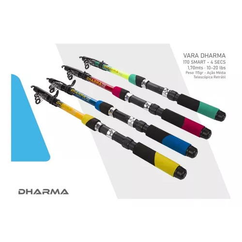 Kit De Pesca Completo Dharma 3 Varas+molinetes+acessórios