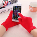 Luvas De Malha Suave Inverno Quente touch Screen Luvas De Dedos Completos Para Mulheres Meninas