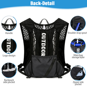 Newboler 5L Mochila De Hidratação Para Bicicleta Leve E Respirável Colete De Corrida À Prova D'água Ciclismo Com
