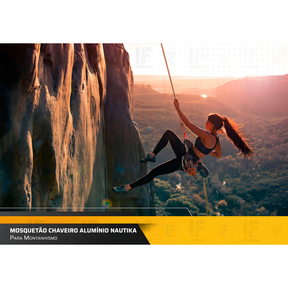 Kit 2 Mosquetão Chaveiro Alumínio P/ Acessórios Montanhismo 6mm