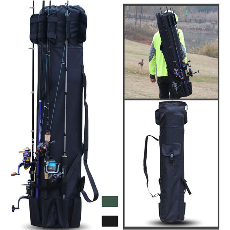 Bolsa cilíndrica para pesca ao ar livre bolsa para vara de pesca bolsa para vara de mar, bolsa para equipamento de pesca