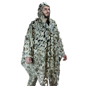 Poncho De Camuflagem Com Capuz Ghillie Tático Airsoft Safo Militaria