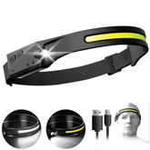 KIT 4 Lanterna de Cabeça Recarregável 3 Led Corpo Motion Camping Torch Light Lamp Com Usb