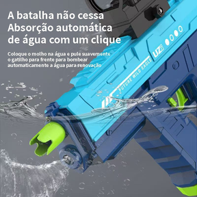 Pistola de Água Elétrica Automática Recarregável Ideal para Diversão Infantil ao Ar Livre Brinquedo Lançador de Água