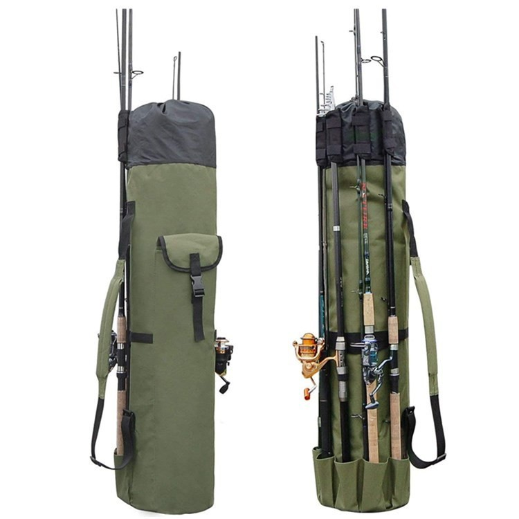 Bolsa cilíndrica para pesca ao ar livre bolsa para vara de pesca bolsa para vara de mar, bolsa para equipamento de pesca